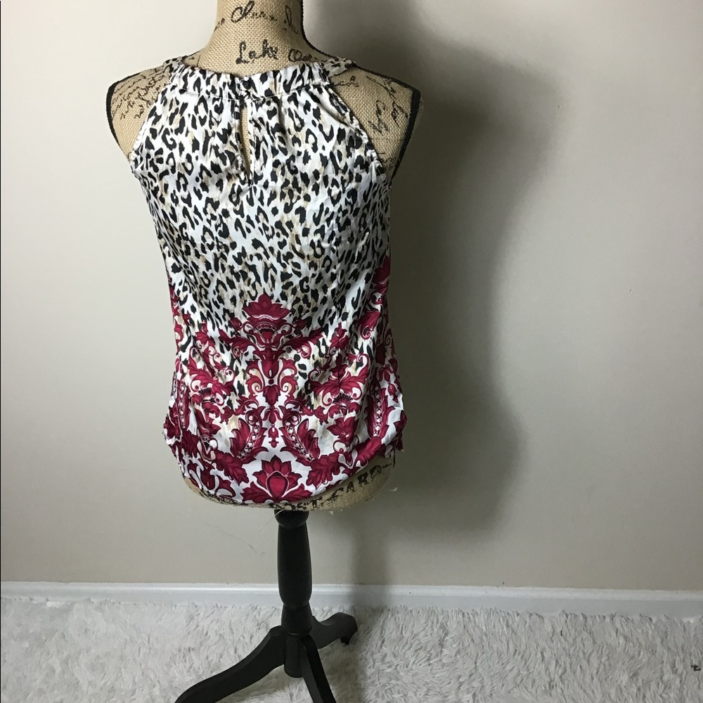 White House Black Market Keyhole Petite Blouse - Picture 3 of 7